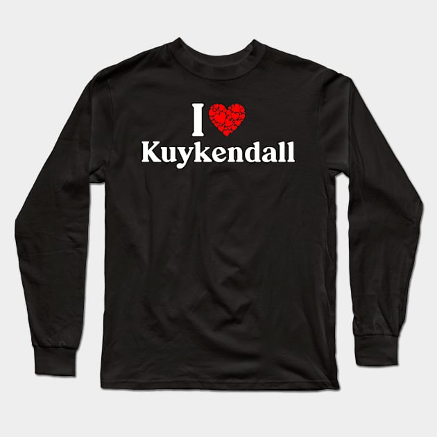 Kuykendall Heart - I Love Kuykendall Long Sleeve T-Shirt by Red Dirt